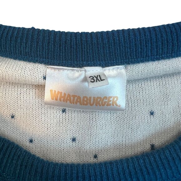 Mens Whataburger Christmas Sweater Ugly Christmas Sweater Mens 3XL Holiday Texas - Picture 7 of 9